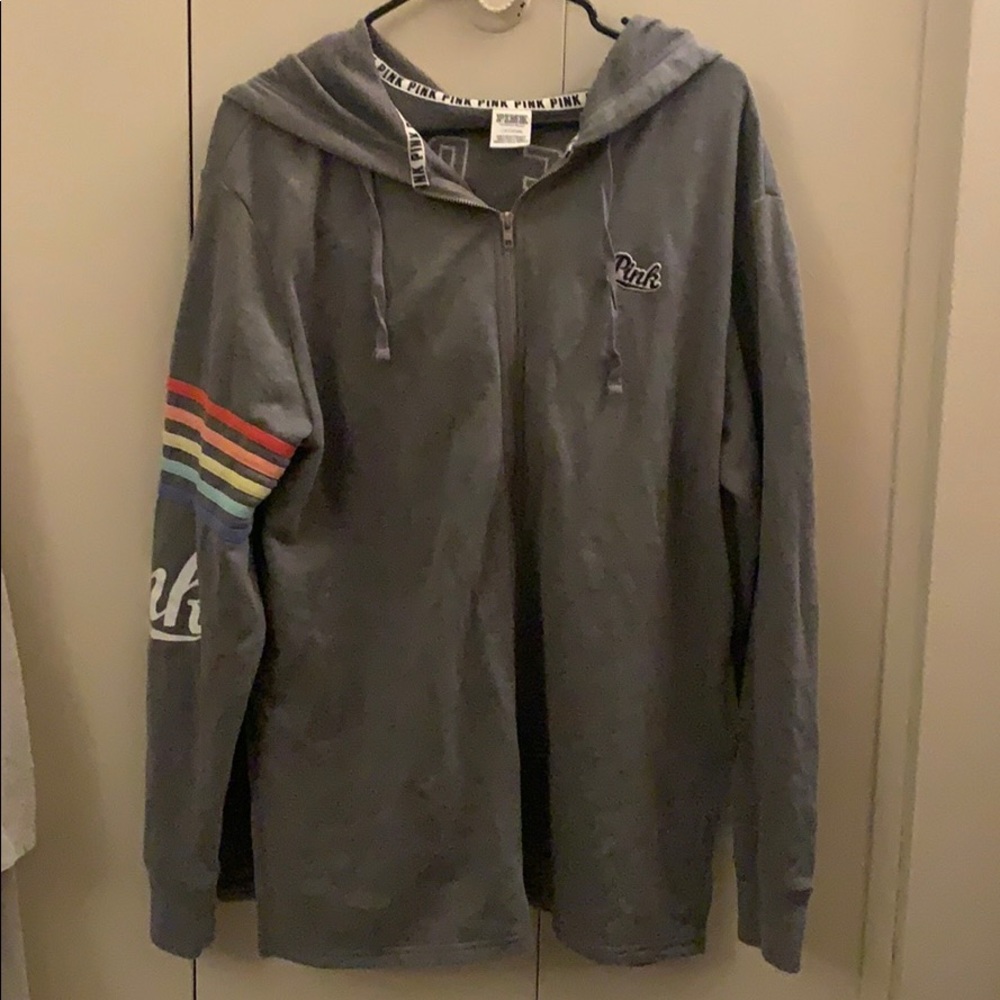 Gray Victoria’s Secret Pink Hoodie